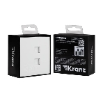 Розетка Kranz STRONG компьютерная двойная RJ45+RJ45 кат6 с/у жемчуг, фото4