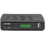 Приставка для цифрового ТВ Hyundai H-DVB520 черный + WiFi-адаптер, DVB-T2, DVB-T, DVB-C, HDMI, USB 2.0 х2, фото 1