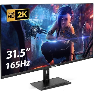 Монитор 31.5' ExeGate Combat EG3207TA IPS 2560x1440, 165 Гц, 1 мс, 16:9, 300 кд/м², 2xHDMI 2.0, DP, USB, 3.5 Jack, динамики (2x3 Вт), HDR10, FreeSync, черный