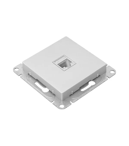 Механизм розетки RJ45 (cat5) EKF UP1-SOA-RJ45-5 алюминий Эпика