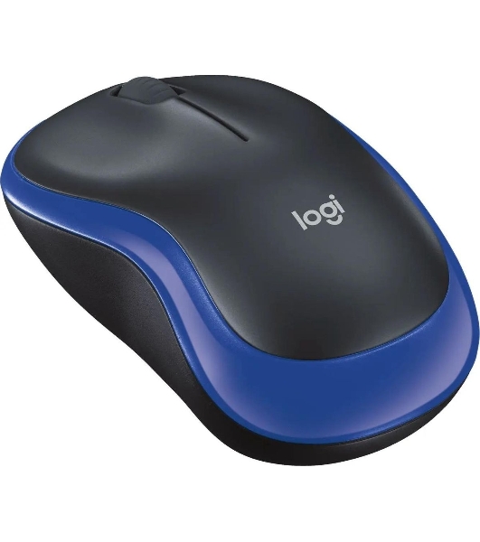 Мышь беспроводная Logitech M185 синий, 1000 dpi, радиоканал, USB, кнопки - 3
