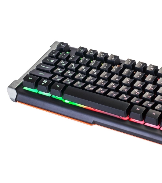 Клавиатура Oklick 717G Black Death проводная, USB Type-A, чёрный/серый