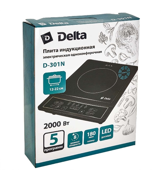 Плита индукционная DELTA D-301N черный
