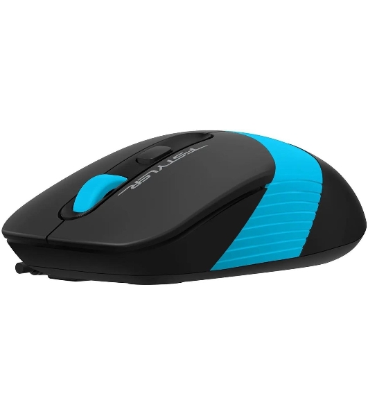 Комплект клавиатура+мышь A4Tech FStyler F1010 проводной, USB, 1600 DPI, чёрный/синий
