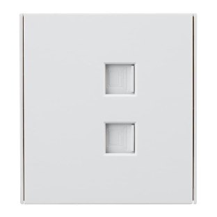Розетка Kranz STRONG компьютерная двойная RJ45+RJ45 кат6 с/у жемчуг