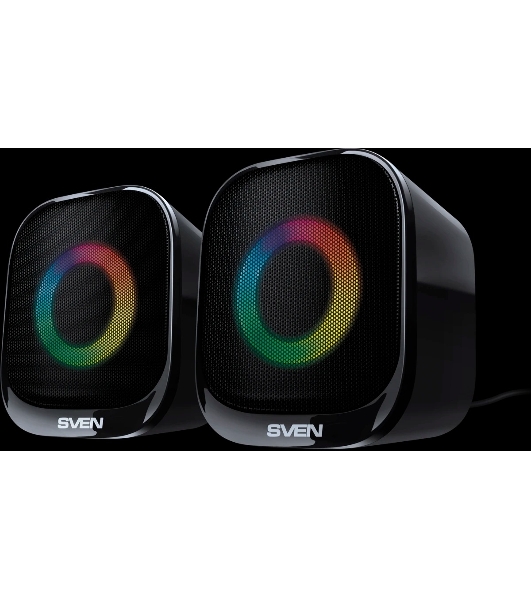 Акустическая система 2.0 АС SVEN G345, черный, (10 Вт, RGB, питание USB, Bluetooth)
