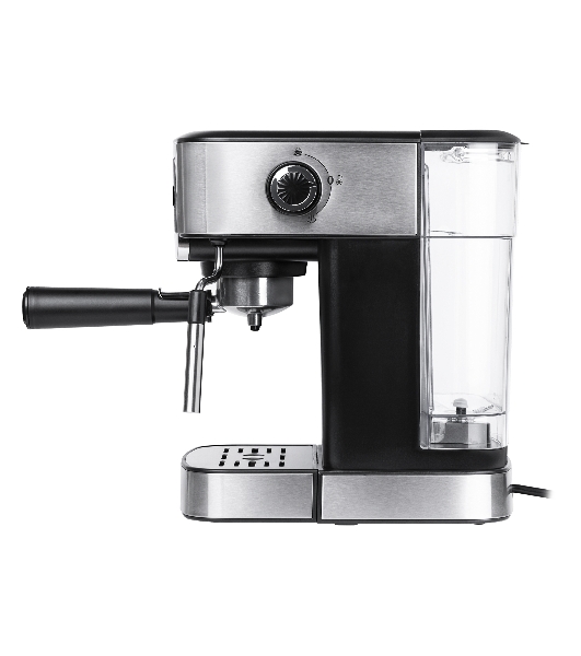 Кофеварка рожковая BBK BCM1500 черный/нержавеющая сталь, исп. кофе - молотый, 1.8 л, 1200 Вт, 20 бар