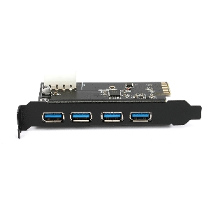 Контроллер USB 3.0 Gembird SPCR-04 в разъем PCI-e, 4xUSB-A