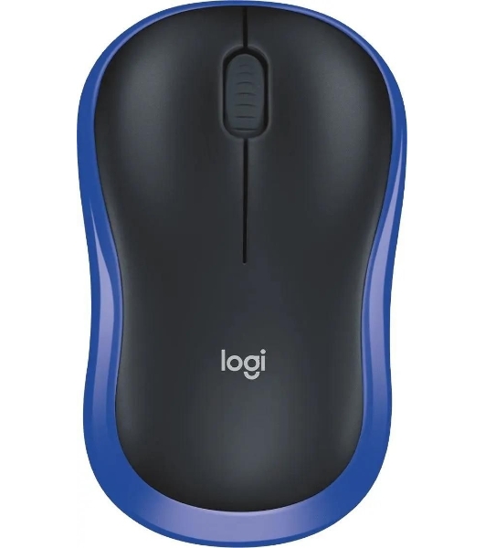 Мышь беспроводная Logitech M185 синий, 1000 dpi, радиоканал, USB, кнопки - 3