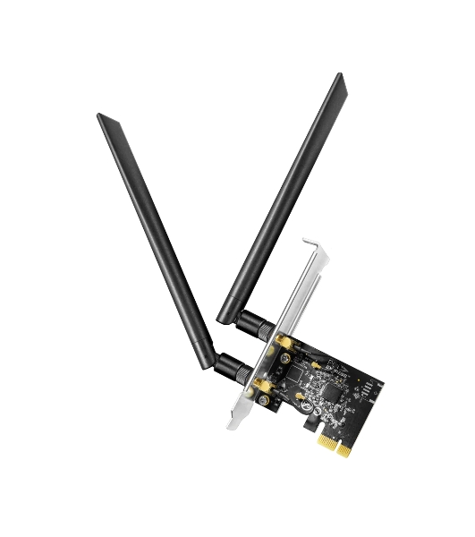 Беспроводной адаптер PCI-E Wi-Fi ,Cudy WE1300, AC1300, низкопроф. планка в комплекте