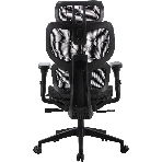 Кресло Cactus CS-MC555-BK черный, сетка, 150 кг, подголовник, регулируемые подлокотники, механизм качания, фото5