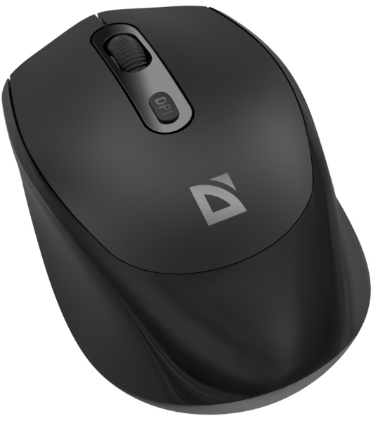 Мышь беспроводная Defender Vision MS-376 черный, 1600 dpi, радиоканал, Bluetooth, USB, кнопки - 4