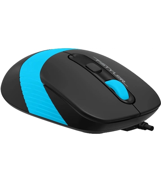 Комплект клавиатура+мышь A4Tech FStyler F1010 проводной, USB, 1600 DPI, чёрный/синий