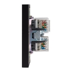 Розетка Kranz STRONG компьютерная двойная RJ45+RJ45 кат6 с/у антрацит, фото2