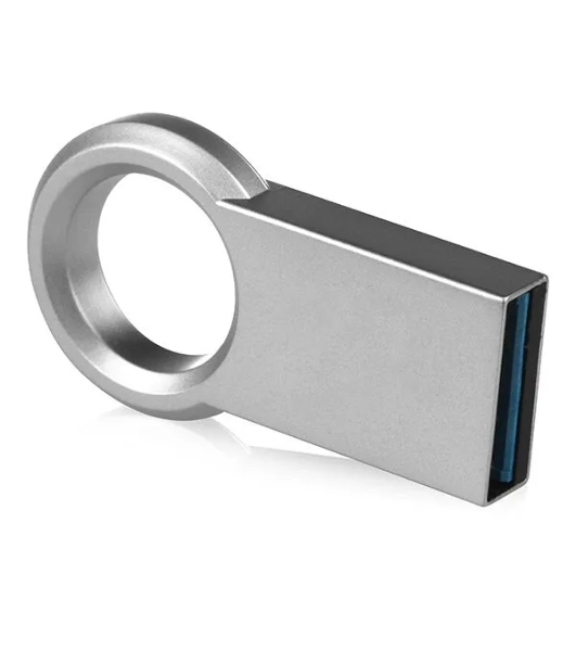 Флешка USB QUMO 64Gb Ring USB 3.0 цвет корпуса металлик(QM64GUD3-Ring)