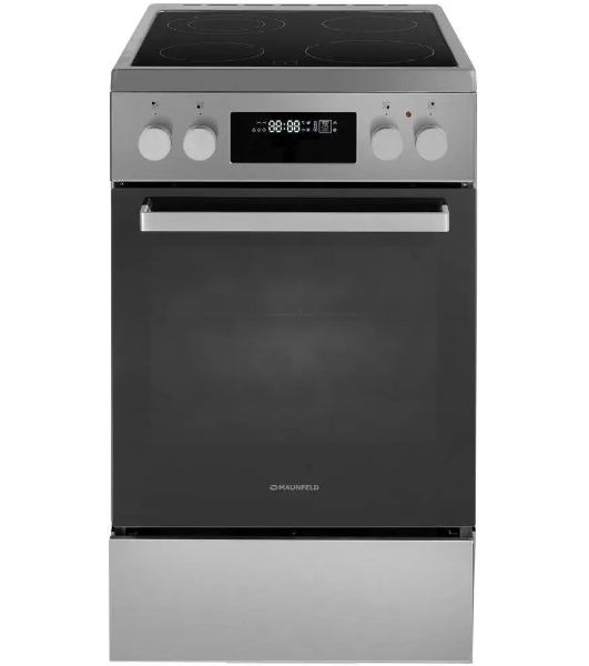 Плита электрическая Maunfeld MEC511CS09TD серебристый, конфорок 4 шт, духовка 59 л, 50 см x 85 см x 60 см