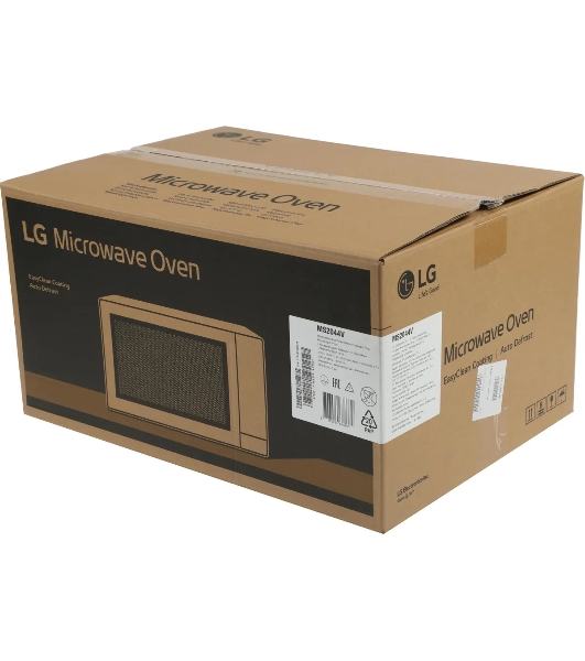 Микроволновая печь LG MS2044V серебристый, 20 л, 700 Вт, переключатели - сенсор