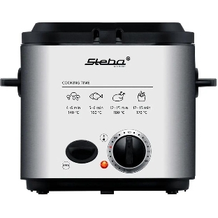 Фритюрница-фондю Steba DF 95 серебристый/чёрный, 840 Вт, 1.2 л, 0.4 кг, антипригарное покрытие