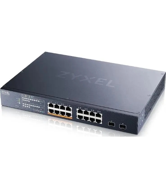 Коммутатор Zyxel NebulaFlex XMG1915-18EP-EU0101F 16x2.5Gbит/с 2SFP+ 8PoE++ 180W управляемый