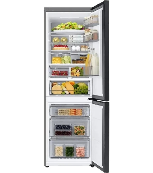 Холодильник Samsung RB34C7B5EB1/EF черный мат. двухкамерный 230/114л морозилка снизу, No Frost