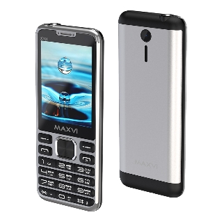 Мобильный телефон Maxvi X10i серебристый металлик
