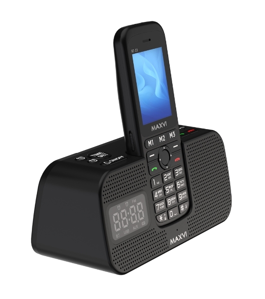 Мобильный телефон Maxvi RT-03 + док-станция, черный