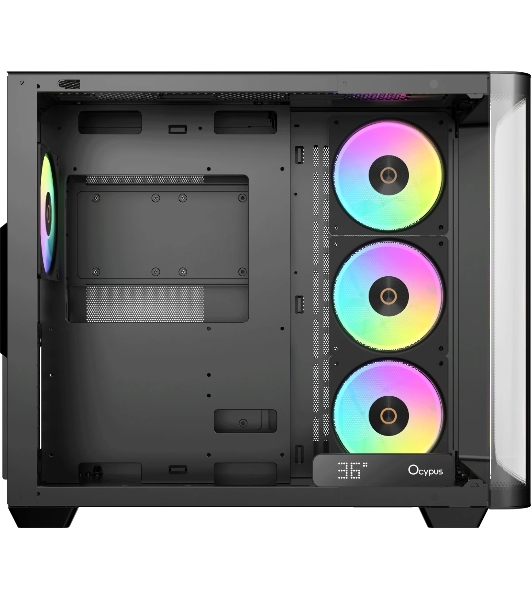 Компьютерный корпус Ocypus Iota C70 BK Curve ARGB Digital (Iota-C70-BKD400CD-GL)
