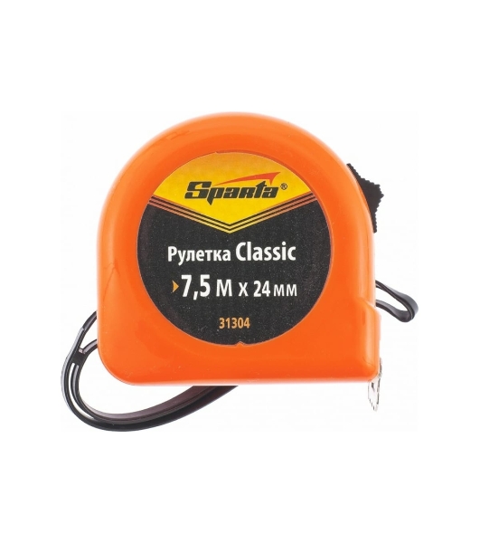 Рулетка Sparta Classic, 7.5 м х 24 мм, пластиковый корпус