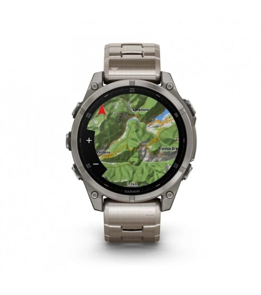 Умные часы Garmin Fenix 8 1.4' AMOLED, Wi-Fi, Bluetooth, NFC, 100м, титановый серый / титановый