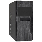 Компьютерный корпус Minitower ExeGate EX299309RUS MA-373X-UNS350 (mATX, БП UNS350 с вент. 12см, 2*USB, аудио, черный), фото 1