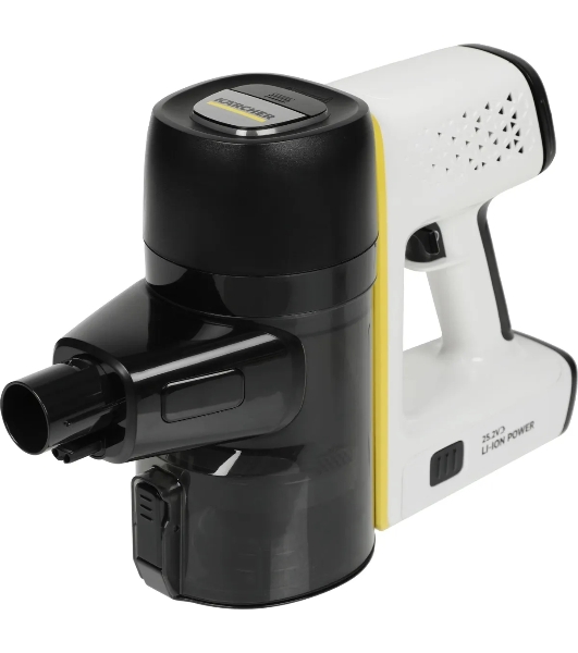 Пылесос вертикальный Karcher VC 6 Cordless ourFamily Car черный/белый, питание от аккумулятора, 250 Вт, уборка сухая, пылесборник 0.8 л, работа от АКБ max 50 мин