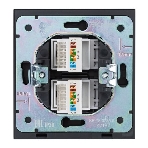 Розетка Kranz STRONG компьютерная двойная RJ45+RJ45 кат6 с/у антрацит, фото4