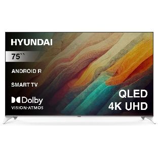 Телевизор Hyundai 75' H-LED75QBU7500 черный/серебристый QLED UHD 60Hz Android TV