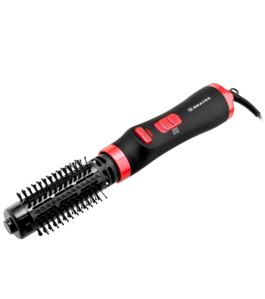 Фен-щетка BRAYER BR3133RD черный/красный, 1000 Вт, 40 мм