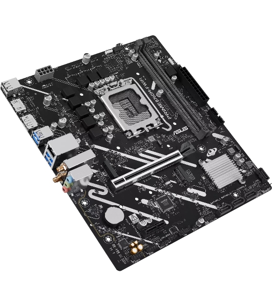 Материнская плата ASUS PRIME B760M-F WIFI, LGA 1700, Intel B760, 2xDDR5, 4xSATA, 2xM.2, 1xPCIe 5.0 x16, 1xPCIe 3.0 x1, 1xHDMI, 1xDP, 1x1Gb LAN, Wi-Fi 6, Bluetooth 5.3, 4xUSB-A 5Gbps, 2xUSB-A 2.0, 3x3.5 мм, 7.1, mATX