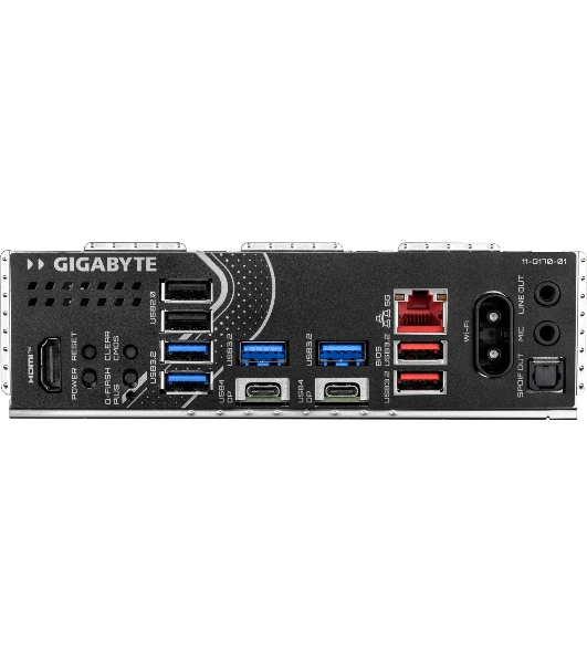Материнская плата Gigabyte X870E EAGLE WIFI7, AM5, AMD X870E, 4xDDR5, 4xSATA, 4xM.2, 1xPCIe 5.0 x16, 1xPCIe 4.0 x16, 1xPCIe 3.0 x16, 1xHDMI, 1x5Gb LAN, Wi-Fi 7, Bluetooth 5.4, 2xUSB-C 40Gbps (USB4), 2xUSB-A 10Gbps, 4xUSB-A 5Gbps, 2xUSB-A 2.0, 3x3.5 мм + S/PDIF оптический, 7.1, чёрный, ATX