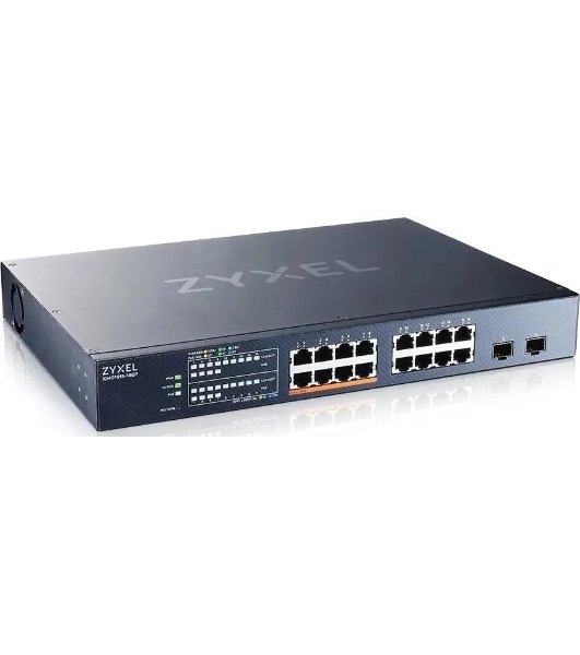Коммутатор Zyxel NebulaFlex XMG1915-18EP-EU0101F 16x2.5Gbит/с 2SFP+ 8PoE++ 180W управляемый