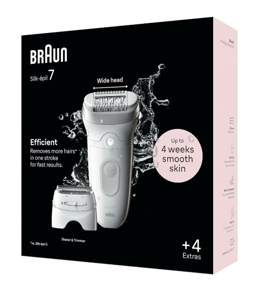 Эпилятор BRAUN SE7-041 белый/серебристый
