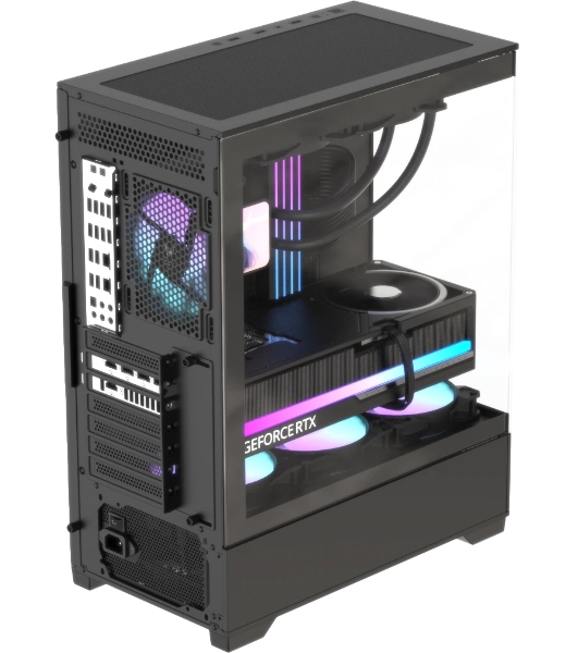 Корпус Formula Crystal Z1 Plus AR V2 Black, Mini-Tower, чёрный, 3 x 120 мм