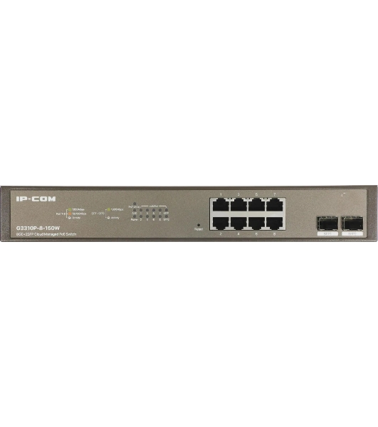 Коммутатор 8GE/2SFP POE MANAGED G3310P-8-150W IP-COM