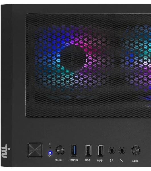 Компьютер IRU Tactio 510B7GP TWR i7 14700F (2.1) 32Gb SSD1Tb RTX 5070 12Gb Windows 11 Pro GbitEth 850W черный (RUS) (2126640)