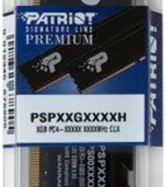 Оперативная память Patriot Signature Premium, DDR4, 32GB (1x32GB), 3200 MHz, CL22, с радиатором, чёрный