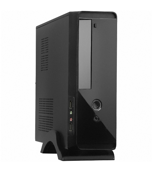 Компьютерный корпус MiniITX ExeGate MI-209 Black, miniITX/mATX, (M300, 80мм), 2хUSB, Audio