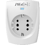 Сетевой фильтр ZIS PILOT BIT S, 1 розетка, 16А/3,5кВт, св.серый, фото 1