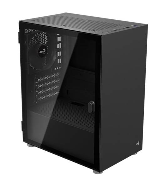 Компьютерный корпус Aerocool/Formula CS-111-G-BK-v1 (mATX, 0.5мм, стекло, USB 3.0 x1, USB 2.0 x2, 1x 12cm Black Fan)