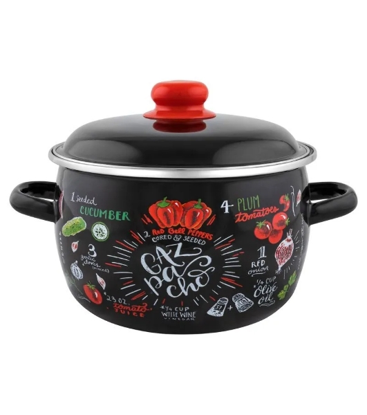 Кастрюля Appetite 1RC161M Gazpacho сферическая эмалированная 2 л