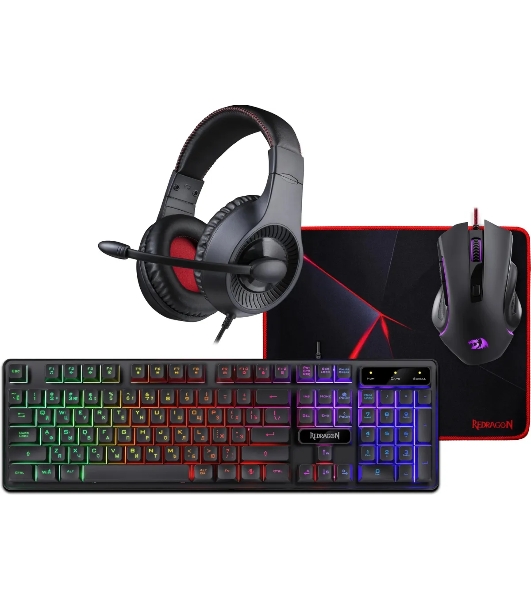 Комплект клавиатура+мышь Redragon S137 проводной, USB, чёрный
