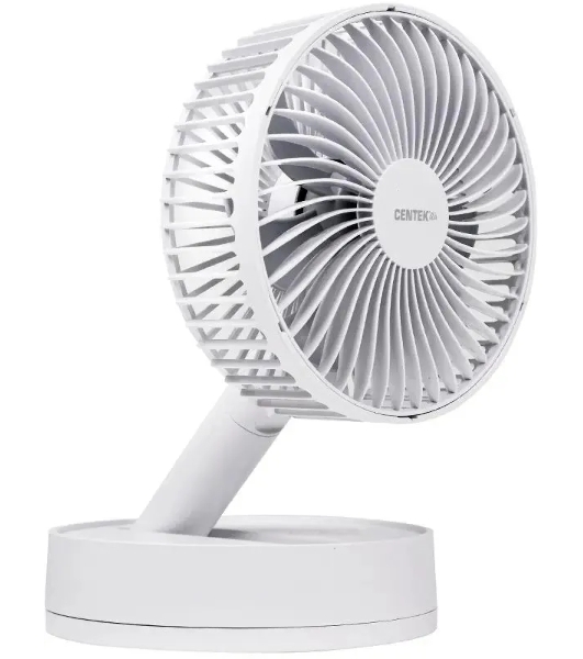 Вентилятор Centek CT-5043 белый, настольный, 8.5 Вт, 4 скорости, 15 см