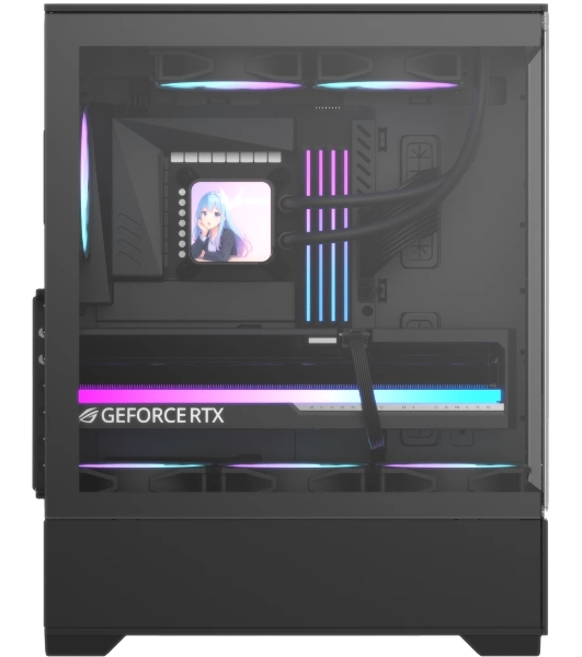 Корпус Formula Crystal Z1 Plus AR V2 Black, Mini-Tower, чёрный, 3 x 120 мм