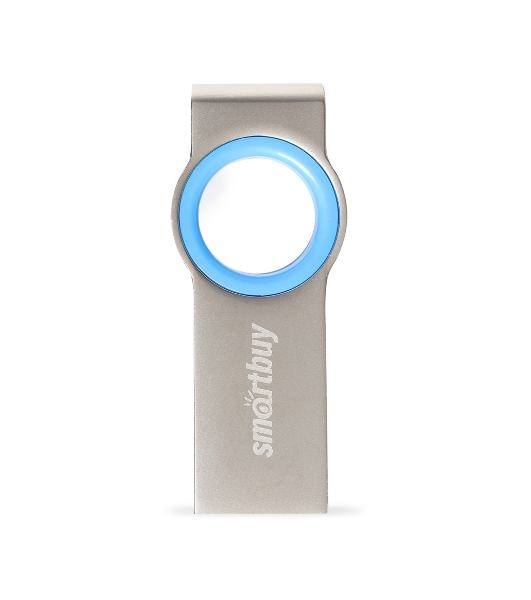 Флешка USB SmartBuy MC2 Metal Blue (SB016GbMC2), 16Gb, USB 2.0, R/W 25/15, синий/серебристый